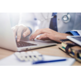 doctor using a laptop computer