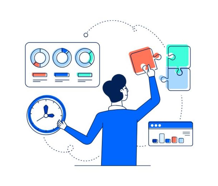 individu manipulant des données